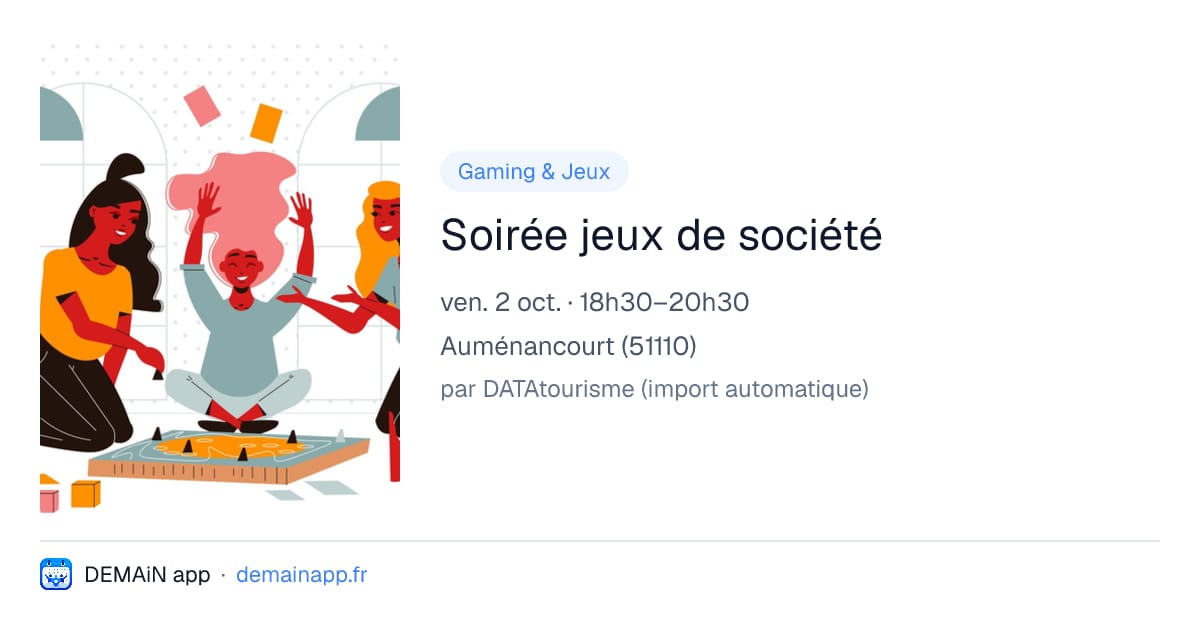 Soirée jeux de société — Auménancourt