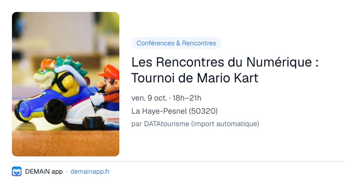 Les Rencontres du Numérique : Tournoi de Mario Kart — La Haye-Pesnel