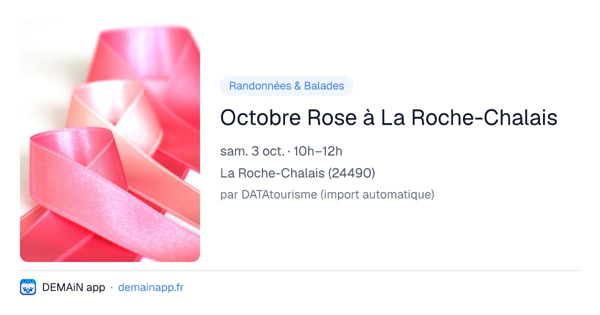 Octobre Rose à La Roche-Chalais — La Roche-Chalais