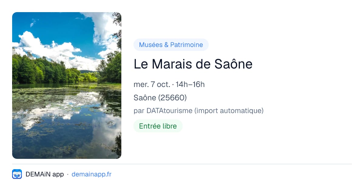 Le Marais de Saône — Saône