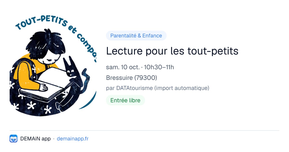Lecture pour les tout-petits — Bressuire