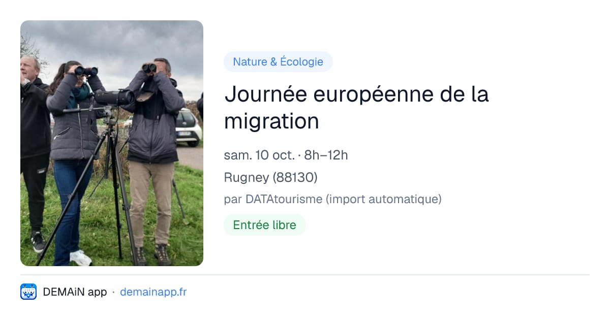 Journée européenne de la migration — Rugney