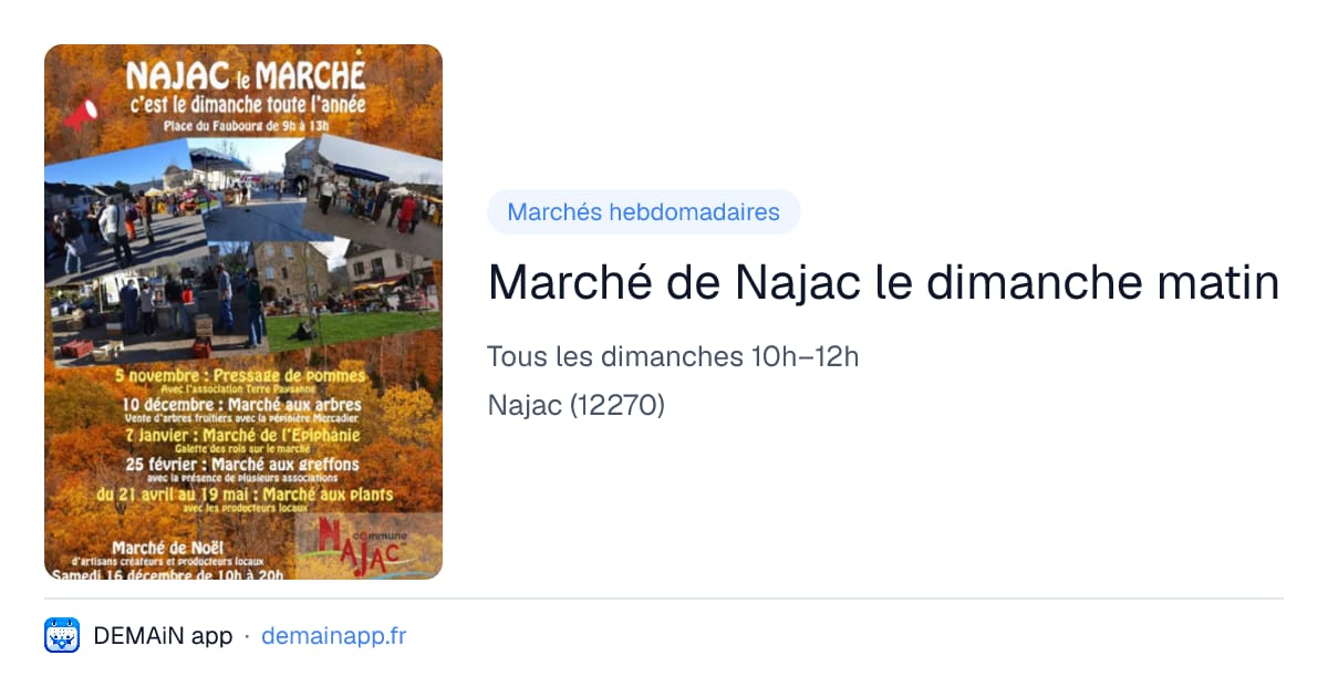 Marché de Najac le dimanche matin — Najac