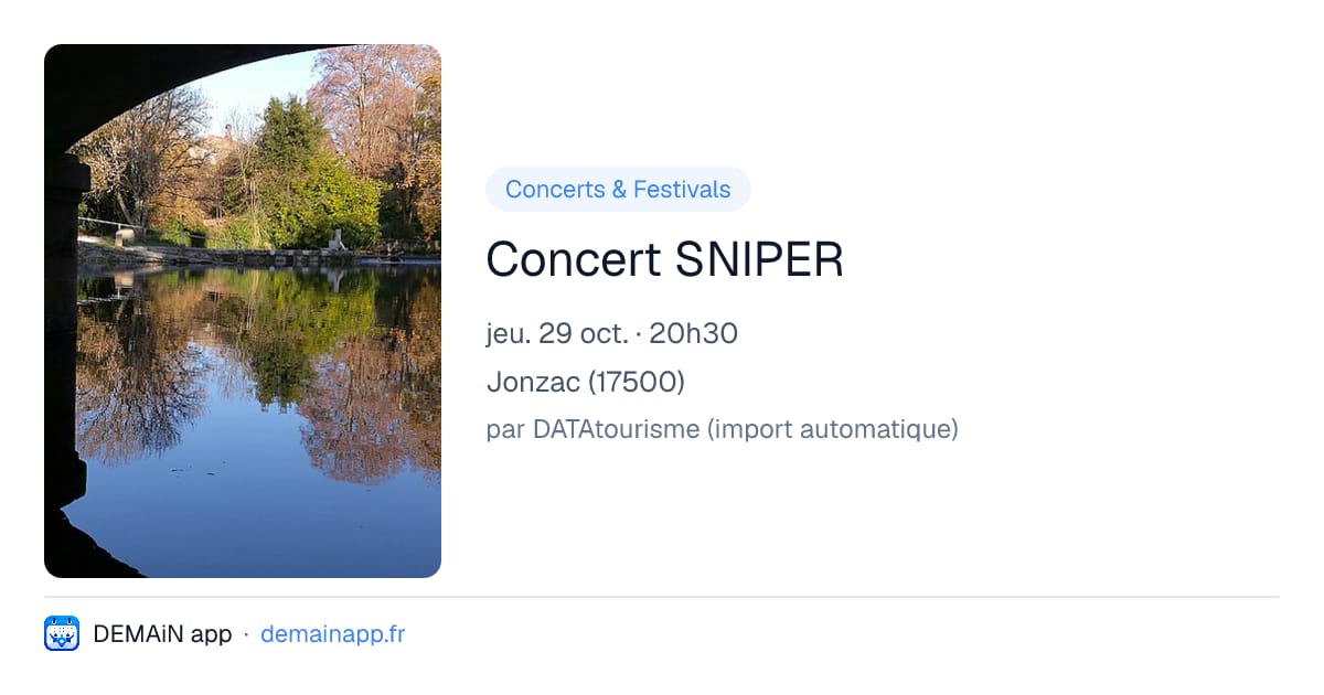 Concert SNIPER — Jonzac