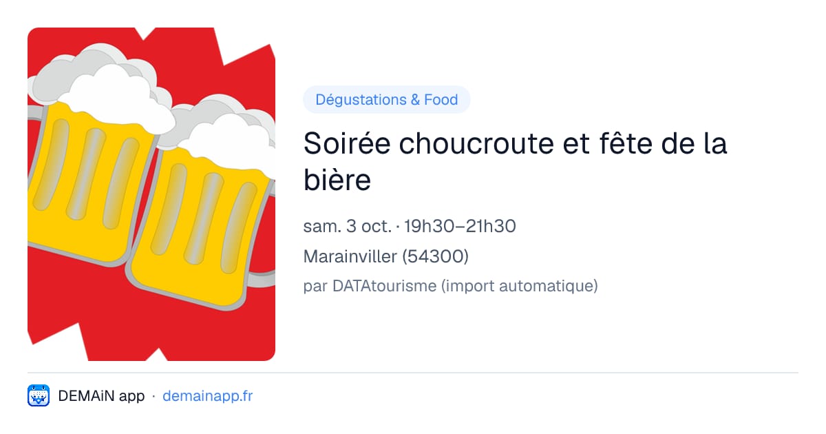 Soirée choucroute et fête de la bière — Marainviller