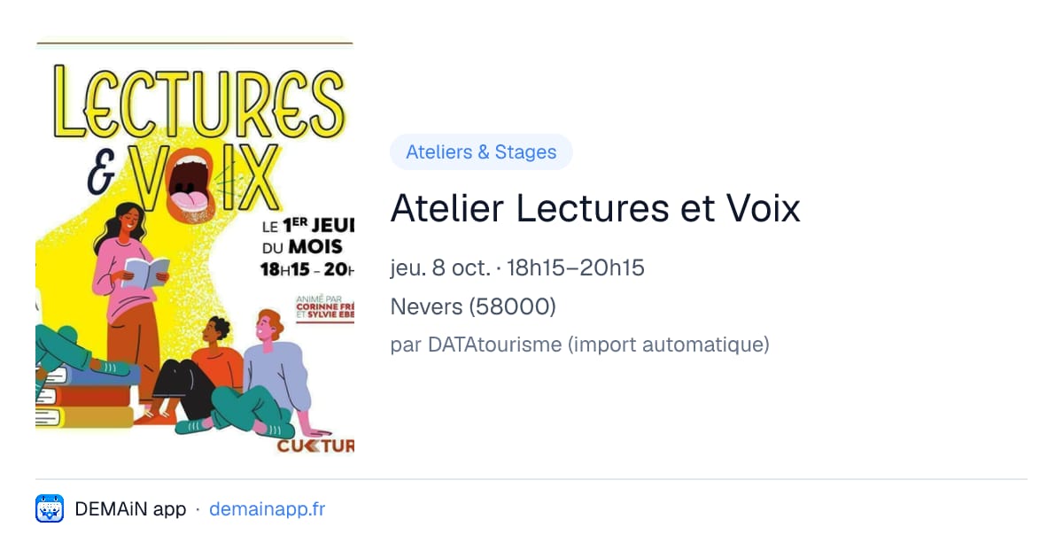 Atelier Lectures et Voix — Nevers