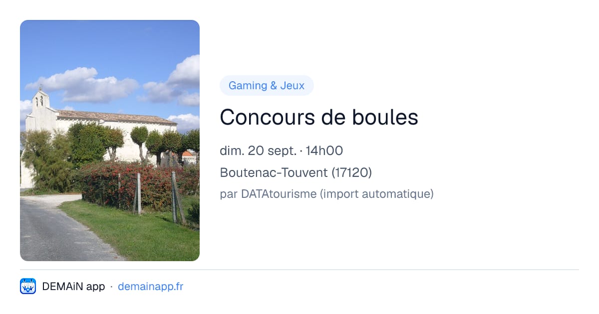 Concours de boules — Boutenac-Touvent