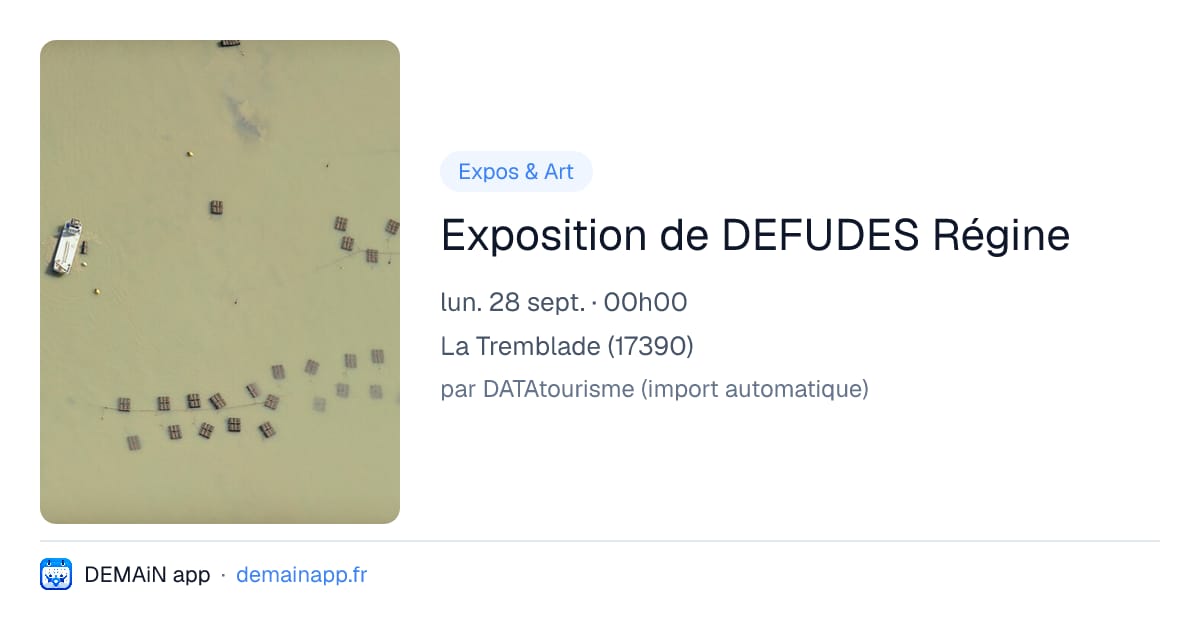Exposition de DEFUDES Régine — La Tremblade