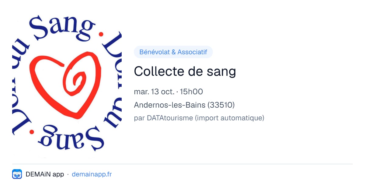 Collecte de sang — Andernos-les-Bains