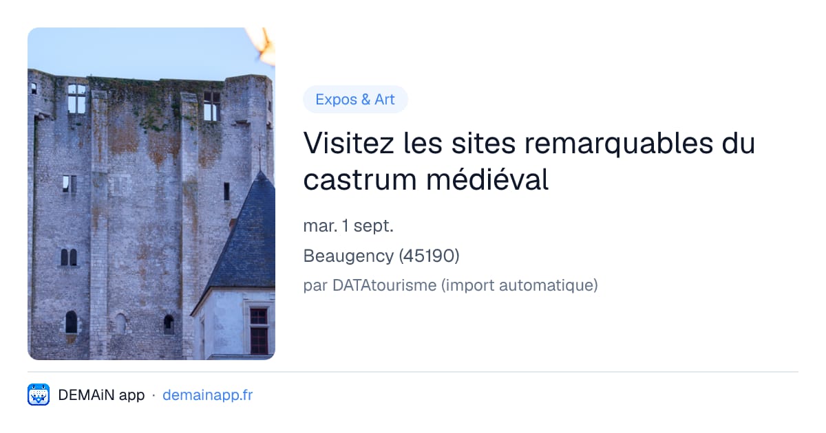 Visitez les sites remarquables du castrum médiéval — Beaugency
