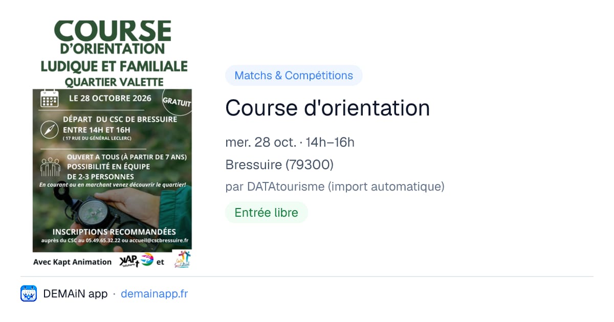Course d'orientation — Bressuire