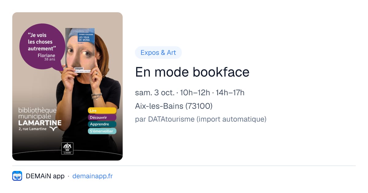 En mode bookface — Aix-les-Bains