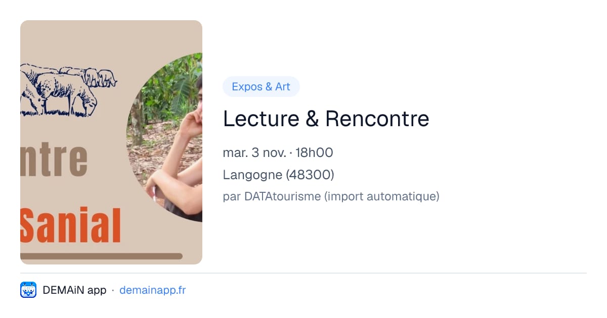 Lecture & Rencontre — Langogne