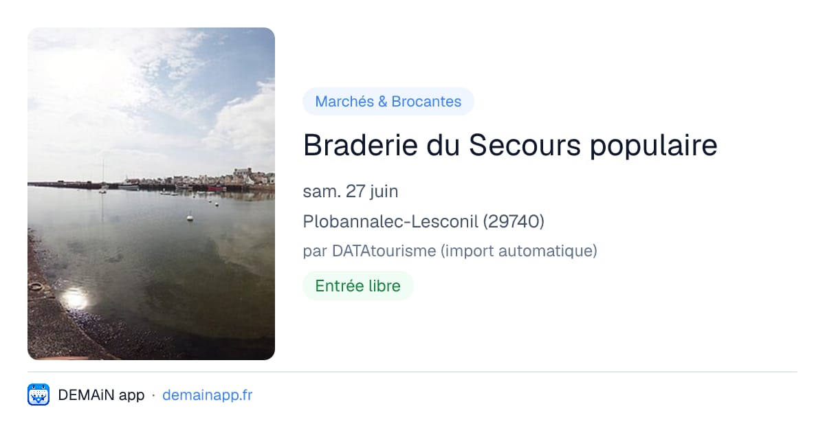Braderie du Secours populaire — Plobannalec-Lesconil
