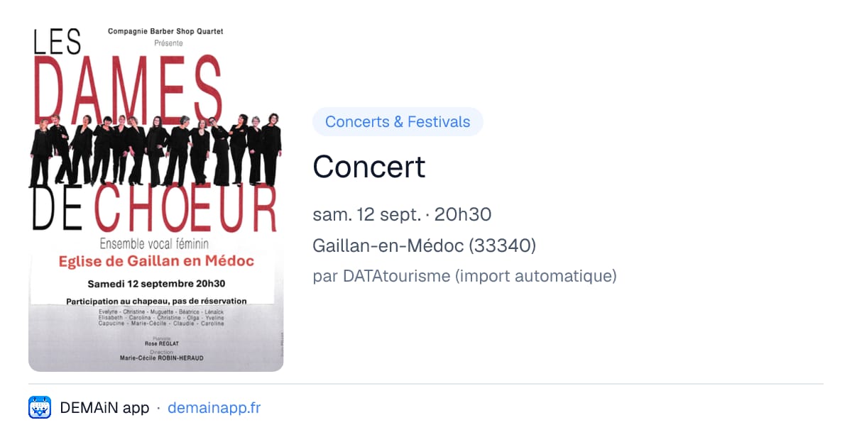 Concert — Gaillan-en-Médoc
