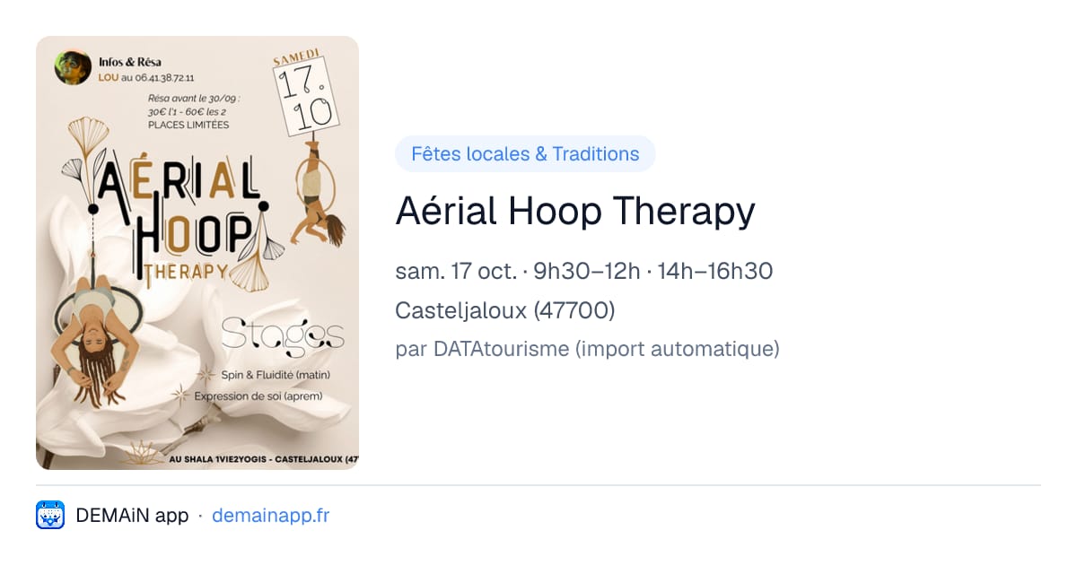 Aérial Hoop Therapy — Casteljaloux