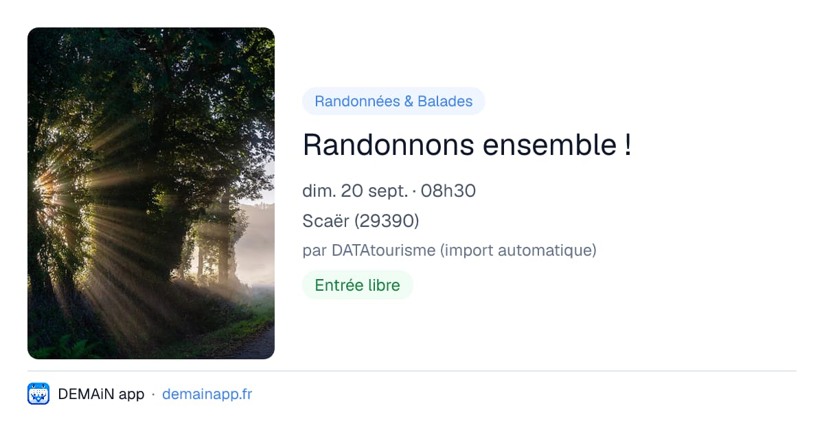 Randonnons ensemble ! — Scaër