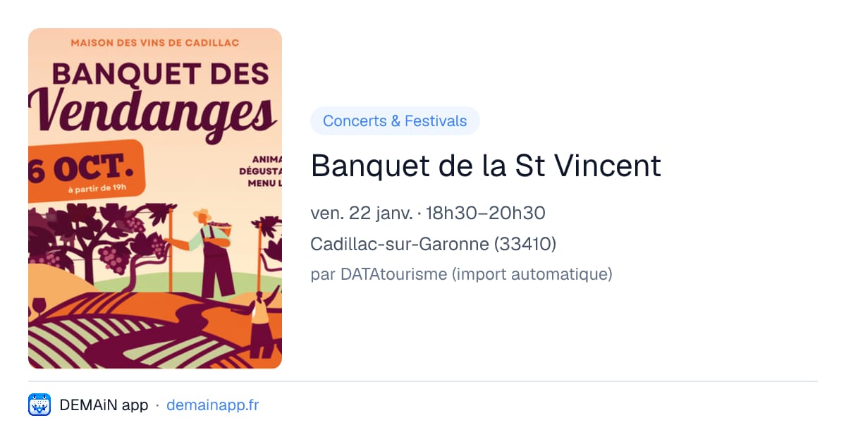 Banquet de la St Vincent — Cadillac-sur-Garonne