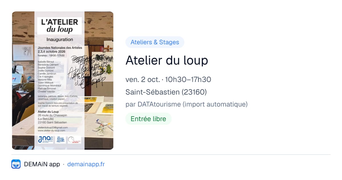 Atelier du loup — Saint-Sébastien