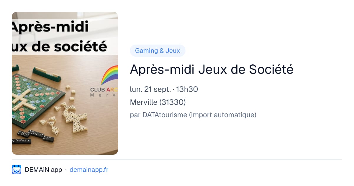 Après-midi Jeux de Société — Merville
