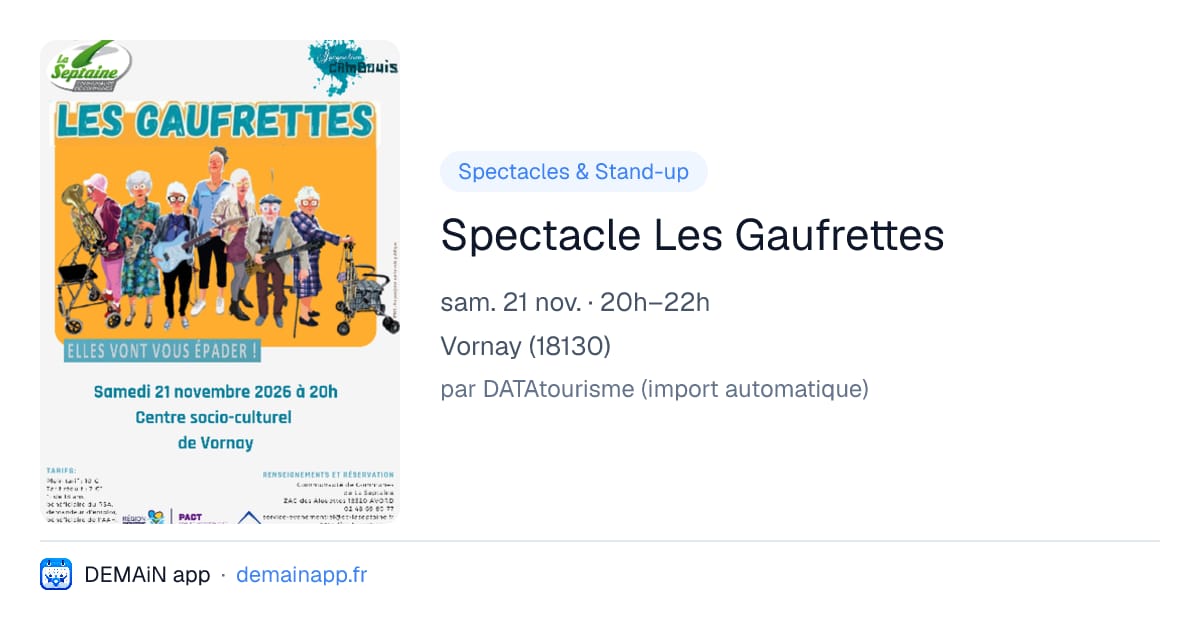 Spectacle Les Gaufrettes — Vornay