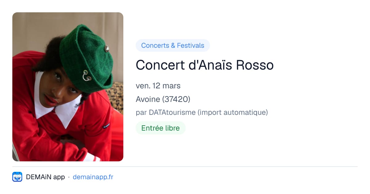 Concert d'Anaïs Rosso — Avoine