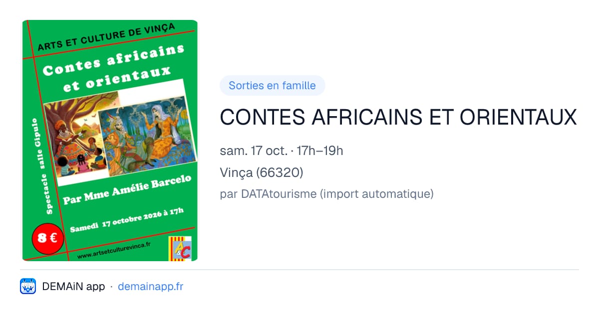CONTES AFRICAINS ET ORIENTAUX — Vinça
