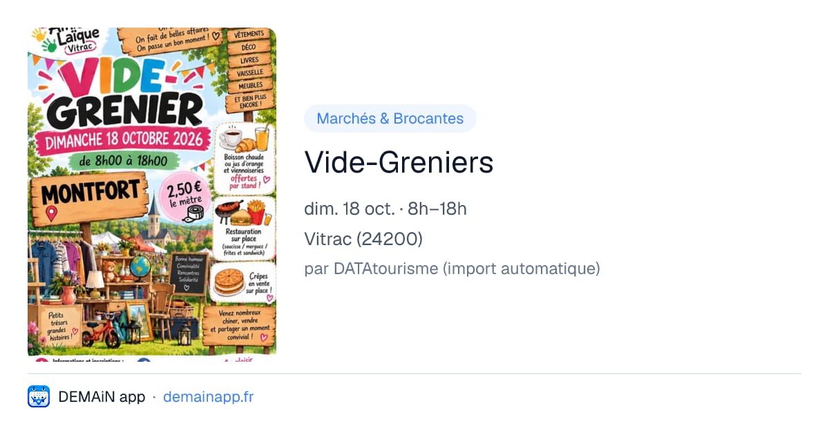 Vide-Greniers — Vitrac