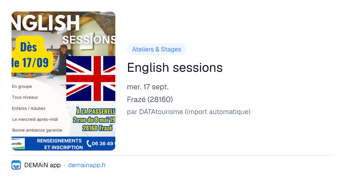 English sessions — Frazé