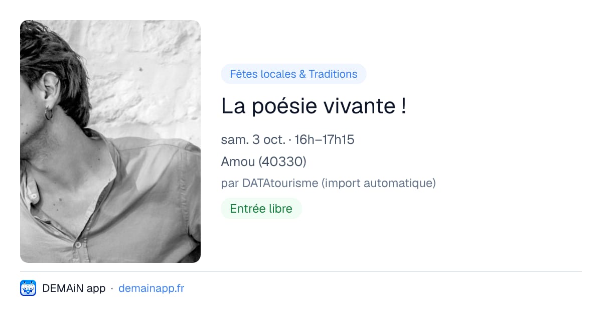 La poésie vivante ! — Amou