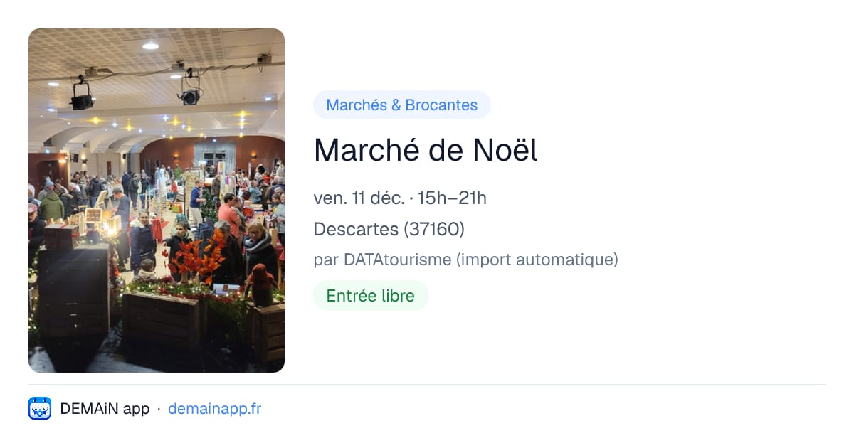 Marché de Noël — Descartes