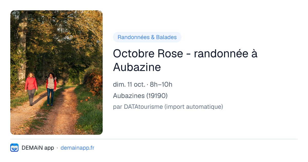 Octobre Rose - randonnée à Aubazine — Aubazines