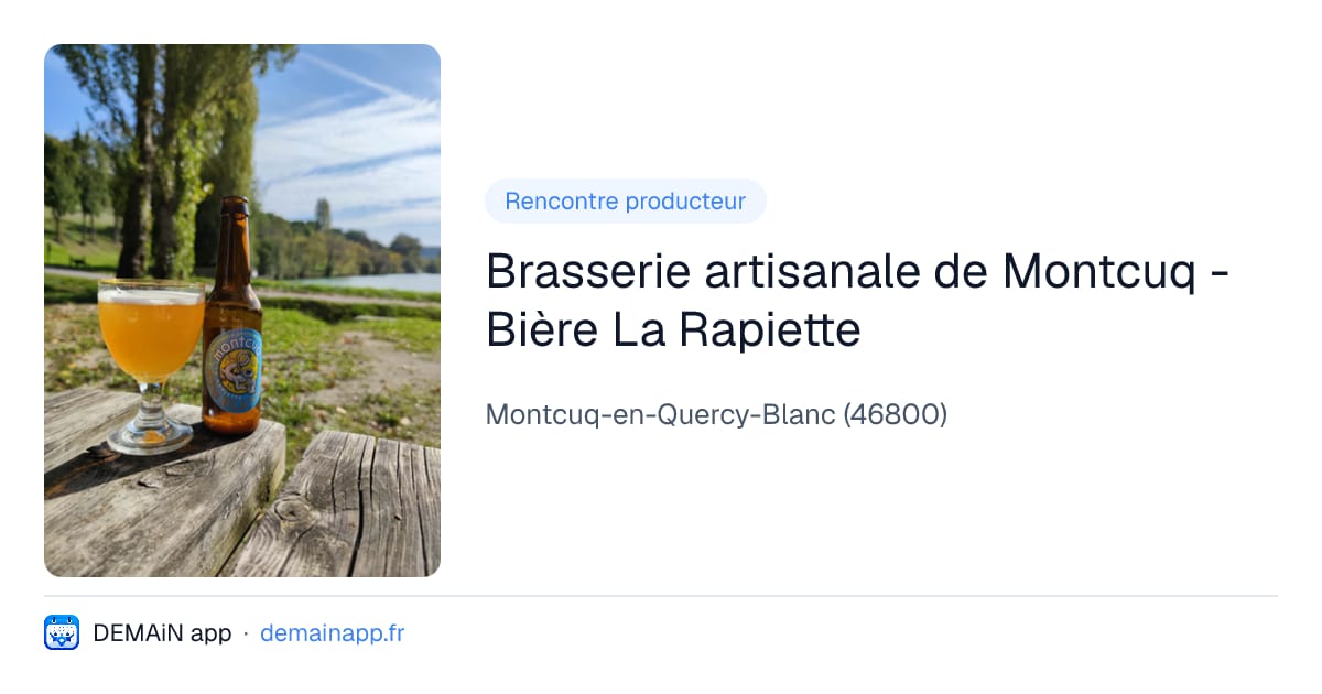 Brasserie artisanale de Montcuq - Bière La Rapiette — Montcuq-en-Quercy-Blanc