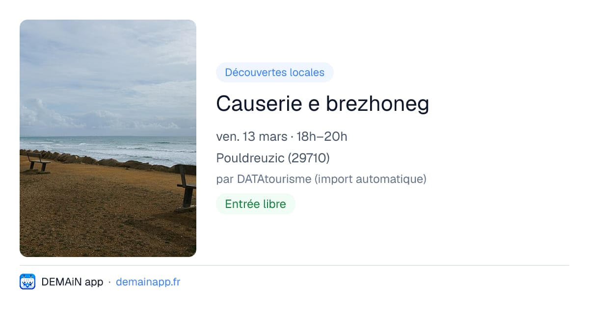 Causerie e brezhoneg — Pouldreuzic