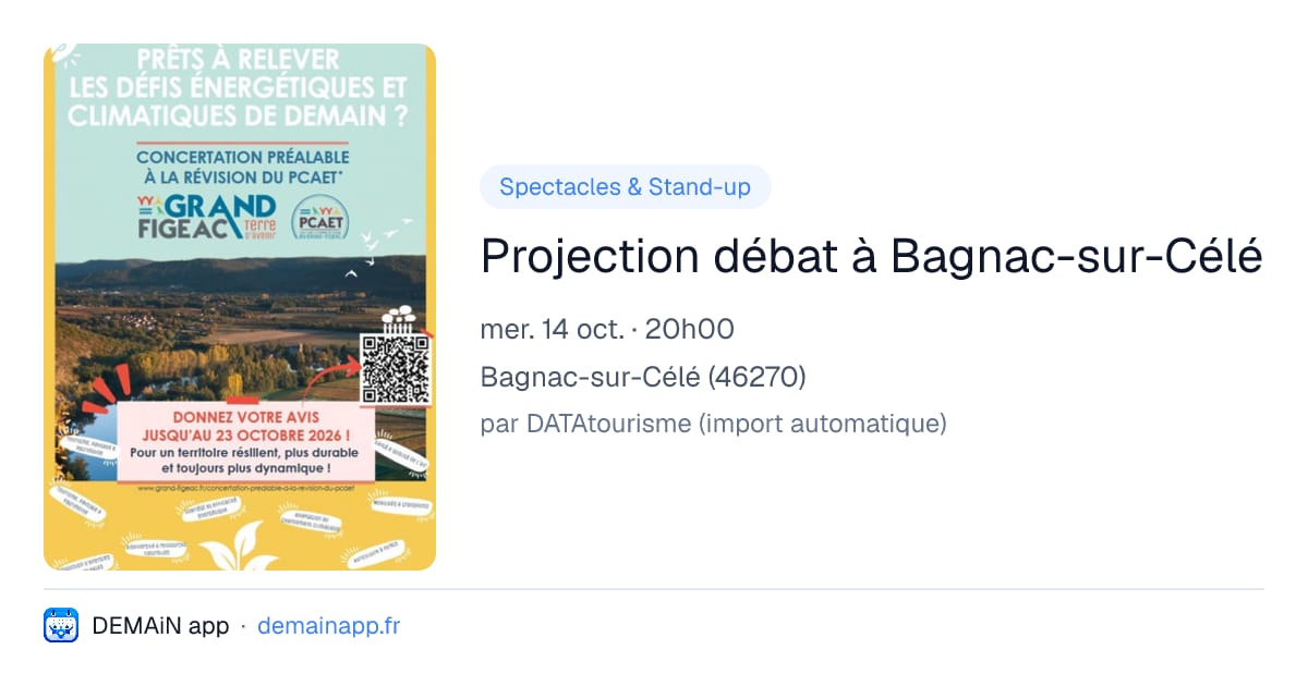 Projection débat à Bagnac-sur-Célé — Bagnac-sur-Célé