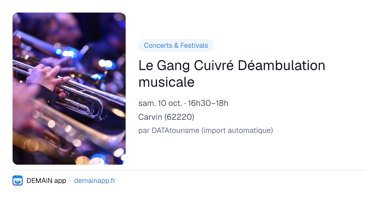 Le Gang Cuivré Déambulation musicale — Carvin