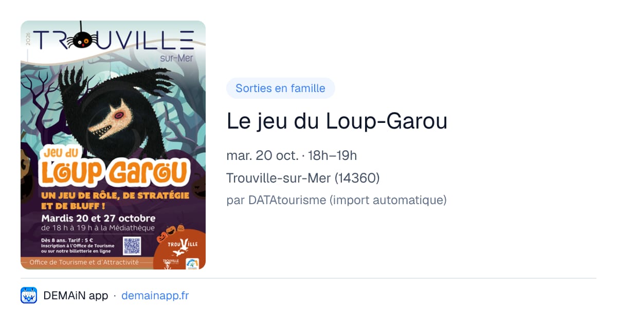 Le jeu du Loup-Garou — Trouville-sur-Mer