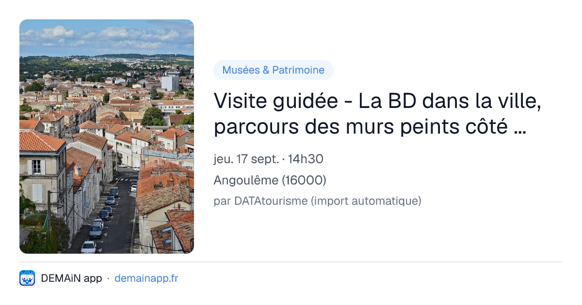 Visite guidée - La BD dans la ville, parcours des murs peints côté gare — Angoulême