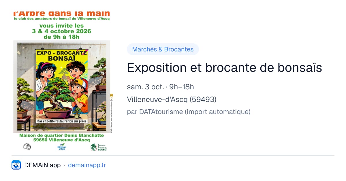 Exposition et brocante de bonsaïs — Villeneuve-d'Ascq