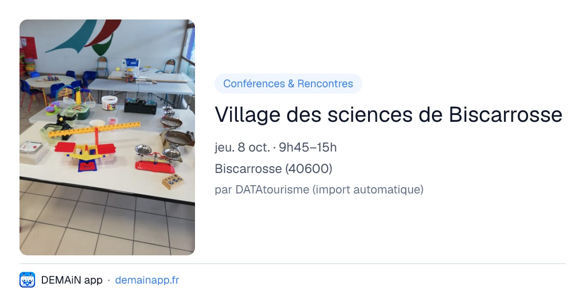 Village des sciences de Biscarrosse — Biscarrosse