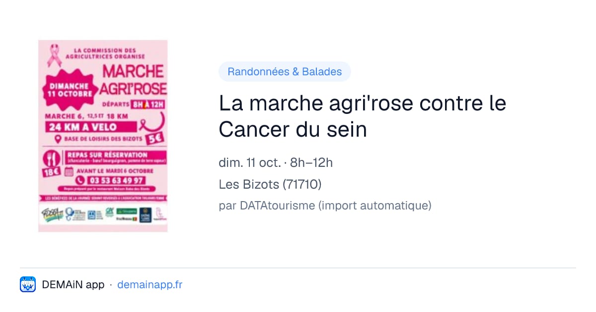 La marche agri'rose contre le Cancer du sein — Les Bizots