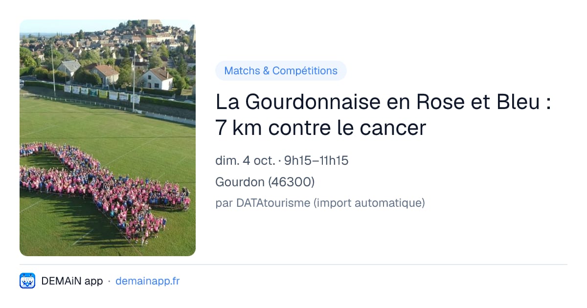 La Gourdonnaise en Rose et Bleu : 7 km contre le cancer — Gourdon