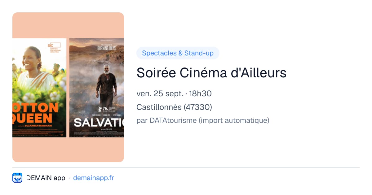Soirée Cinéma d'Ailleurs — Castillonnès