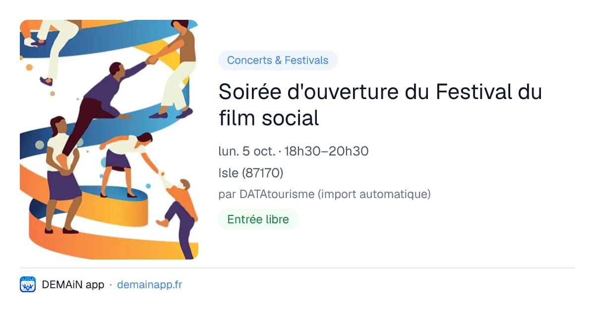 Soirée d'ouverture du Festival du film social — Isle