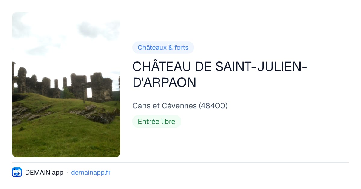 CHÂTEAU DE SAINT-JULIEN-D'ARPAON — Cans et Cévennes