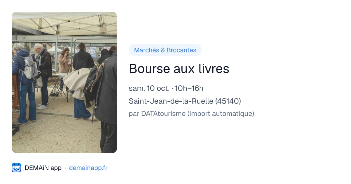 Bourse aux livres — Saint-Jean-de-la-Ruelle