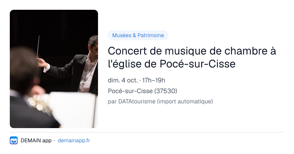 Concert de musique de chambre à l'église de Pocé-sur-Cisse — Pocé-sur-Cisse