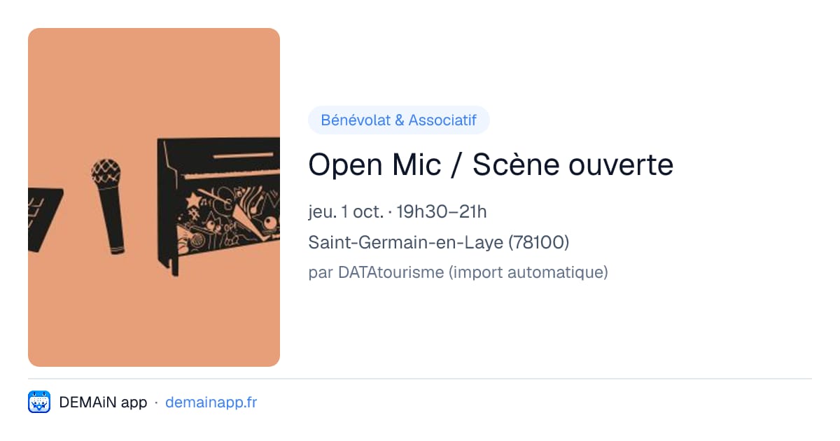 Open Mic / Scène ouverte — Saint-Germain-en-Laye