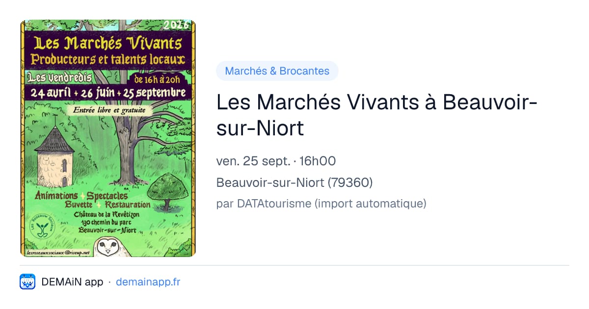 Les Marchés Vivants à Beauvoir-sur-Niort — Beauvoir-sur-Niort