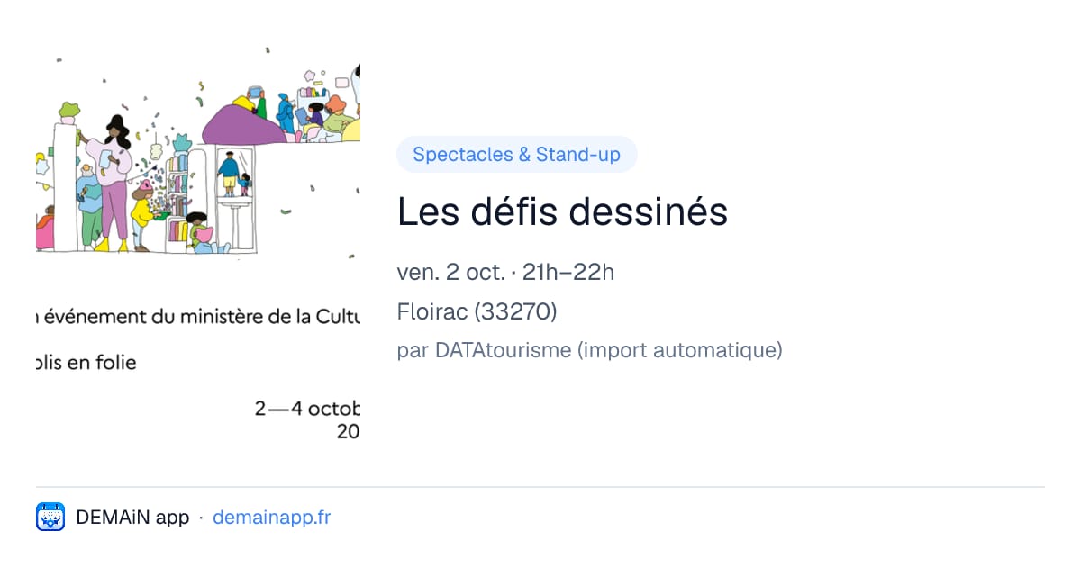 Les défis dessinés — Floirac